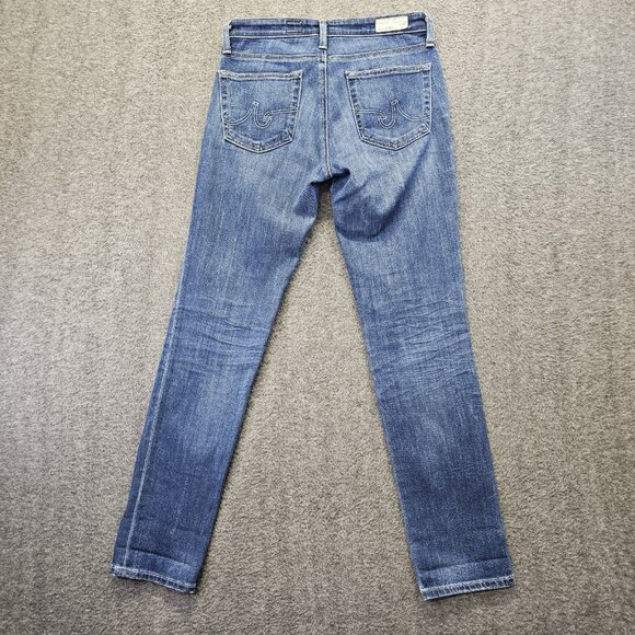 AG Adriano Goldschmied Jeans Womens 26R Blue The Prima Mid Rise Cigarette Denim - Picture 2 of 12